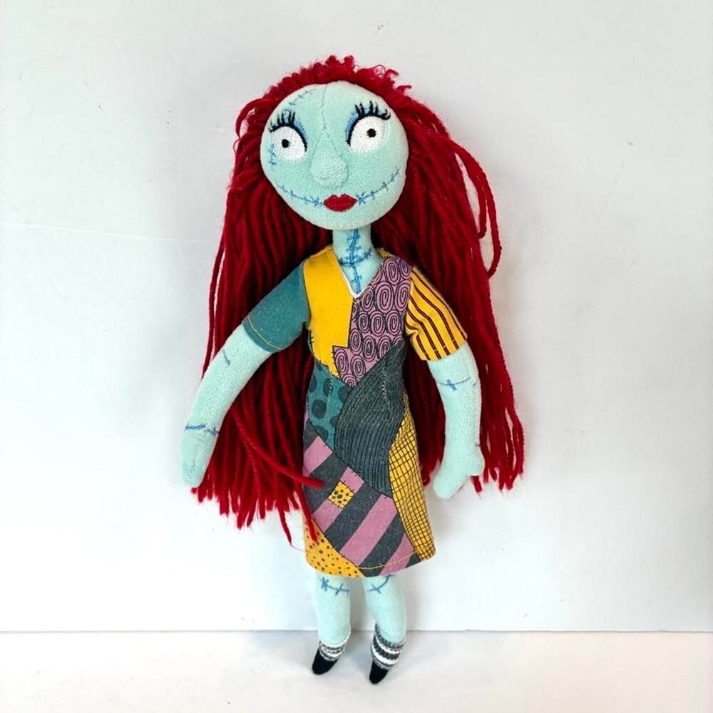 Disney Nightmare Before Christmas Sally Plush Doll Red Yarn Hair